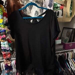 Black Short Sleeve Top